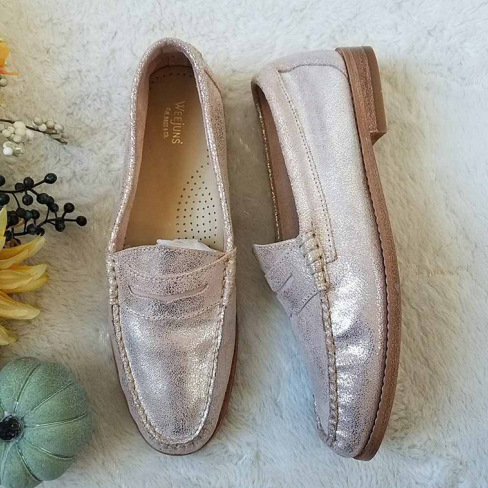 G.H. Bass & Co. Women's Whitney Weejuns Loafers in Pink Metallic